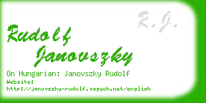 rudolf janovszky business card